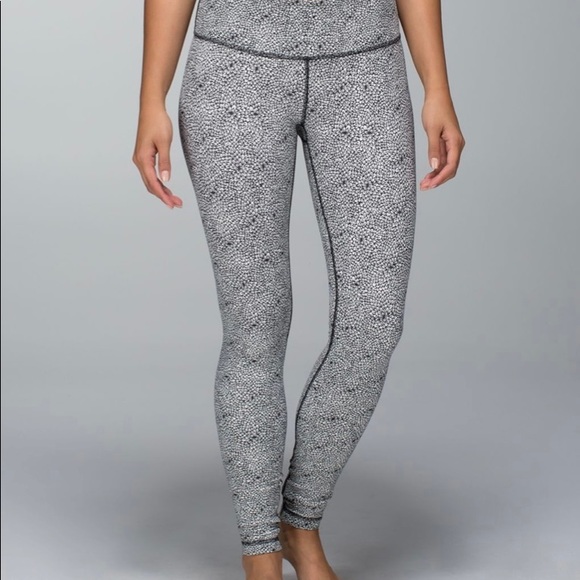 Sz10 Lululemon Wunder Under Tight in Plush Petal Deep Coal Ghost in GUC - Picture 2 of 12